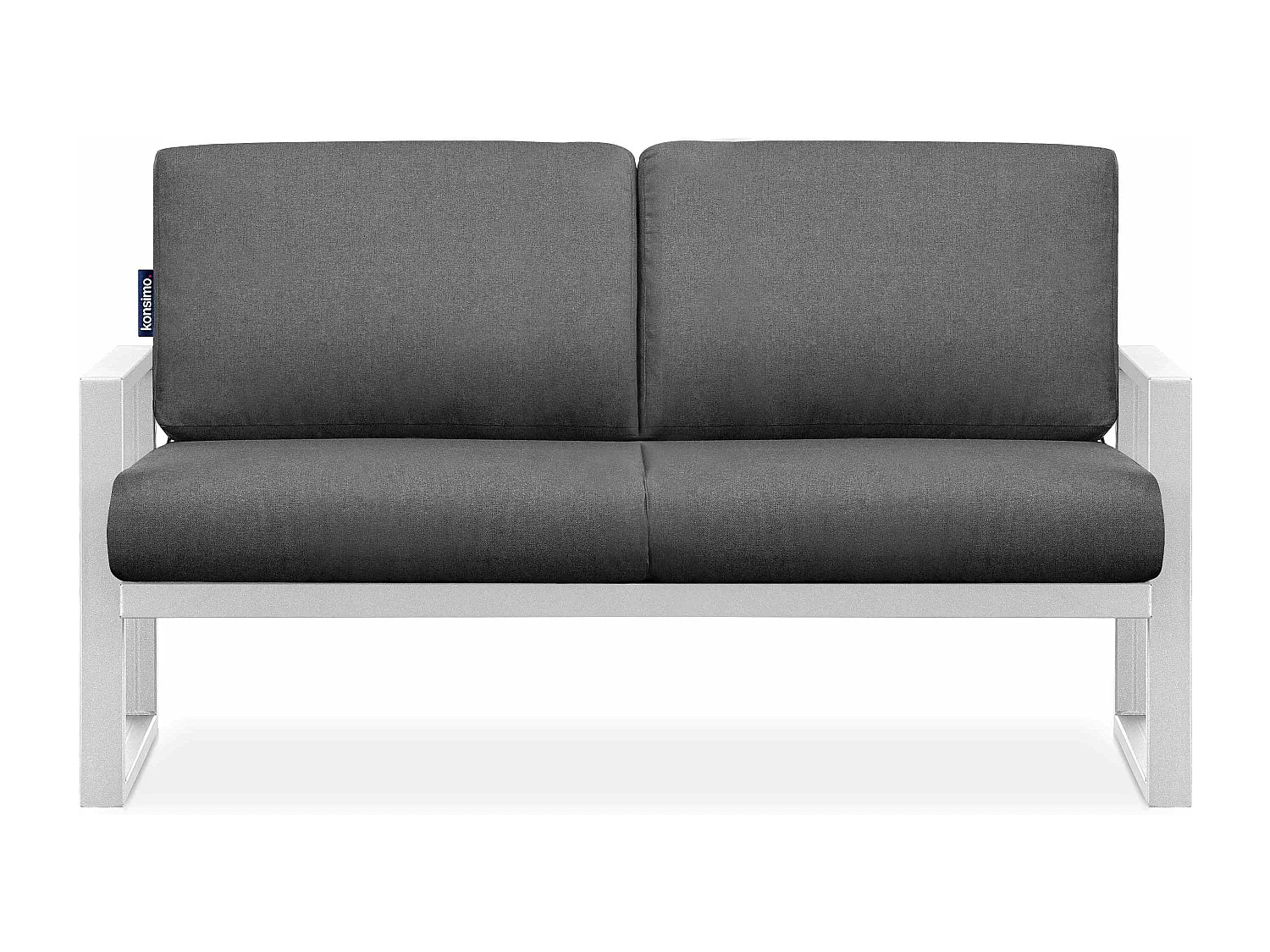 Terrassensofa aus Stahl im Loft-Stil - weiß - FRENA