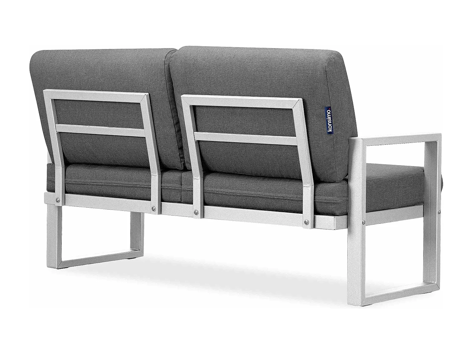 Terrassensofa aus Stahl im Loft-Stil - weiß - FRENA