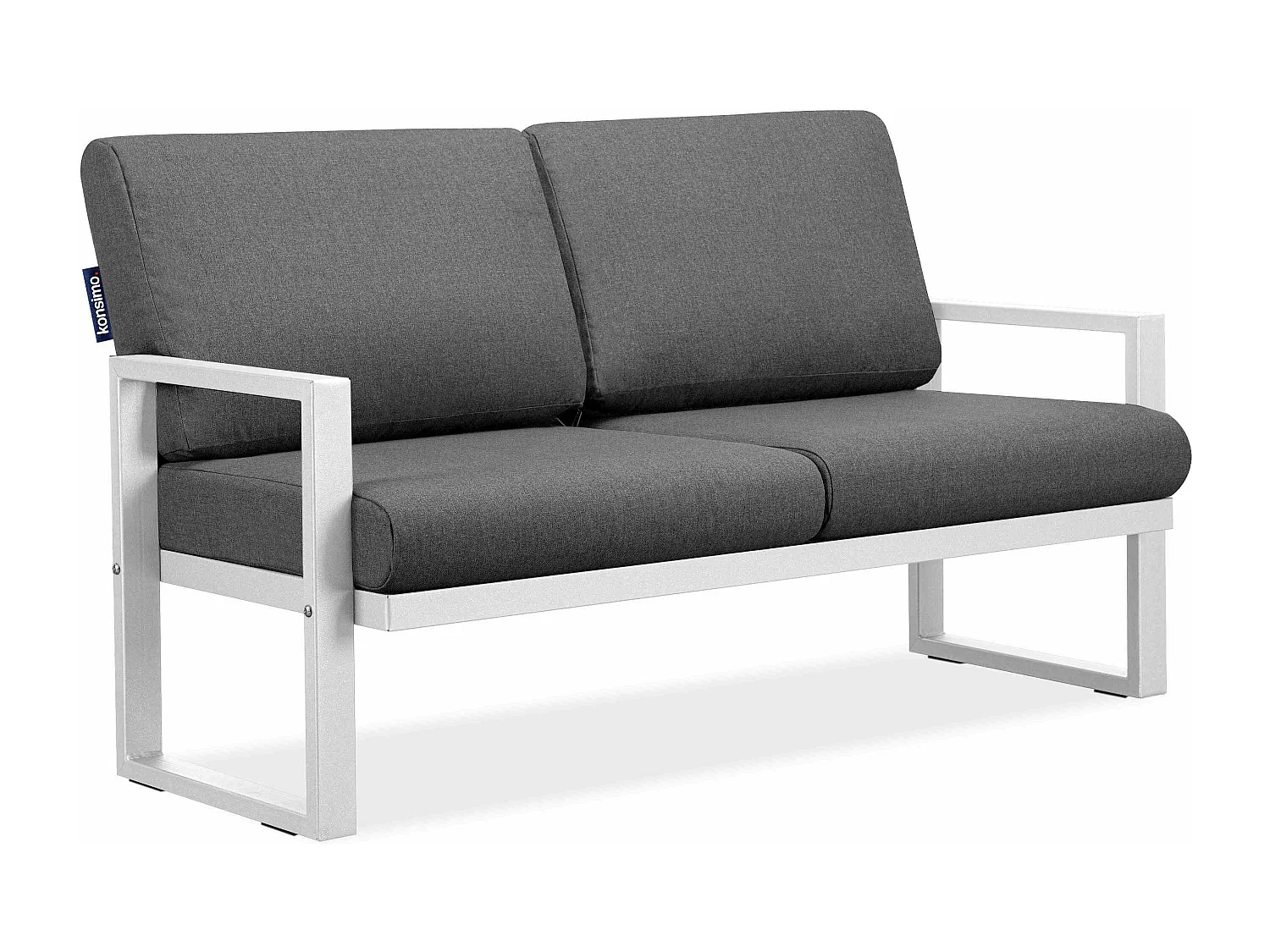 Terrassensofa aus Stahl im Loft-Stil - weiß - FRENA