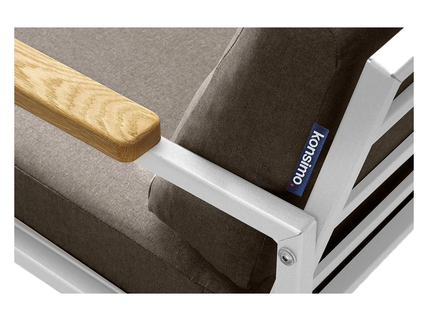 Gartensofa 2 Sitzer im Industriestil - Weiß - TRIBO