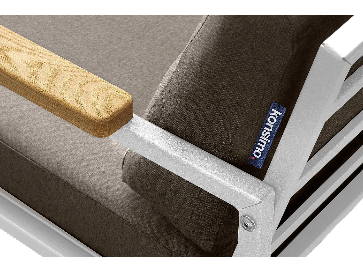 Gartensofa 2 Sitzer im Industriestil - Weiß - TRIBO