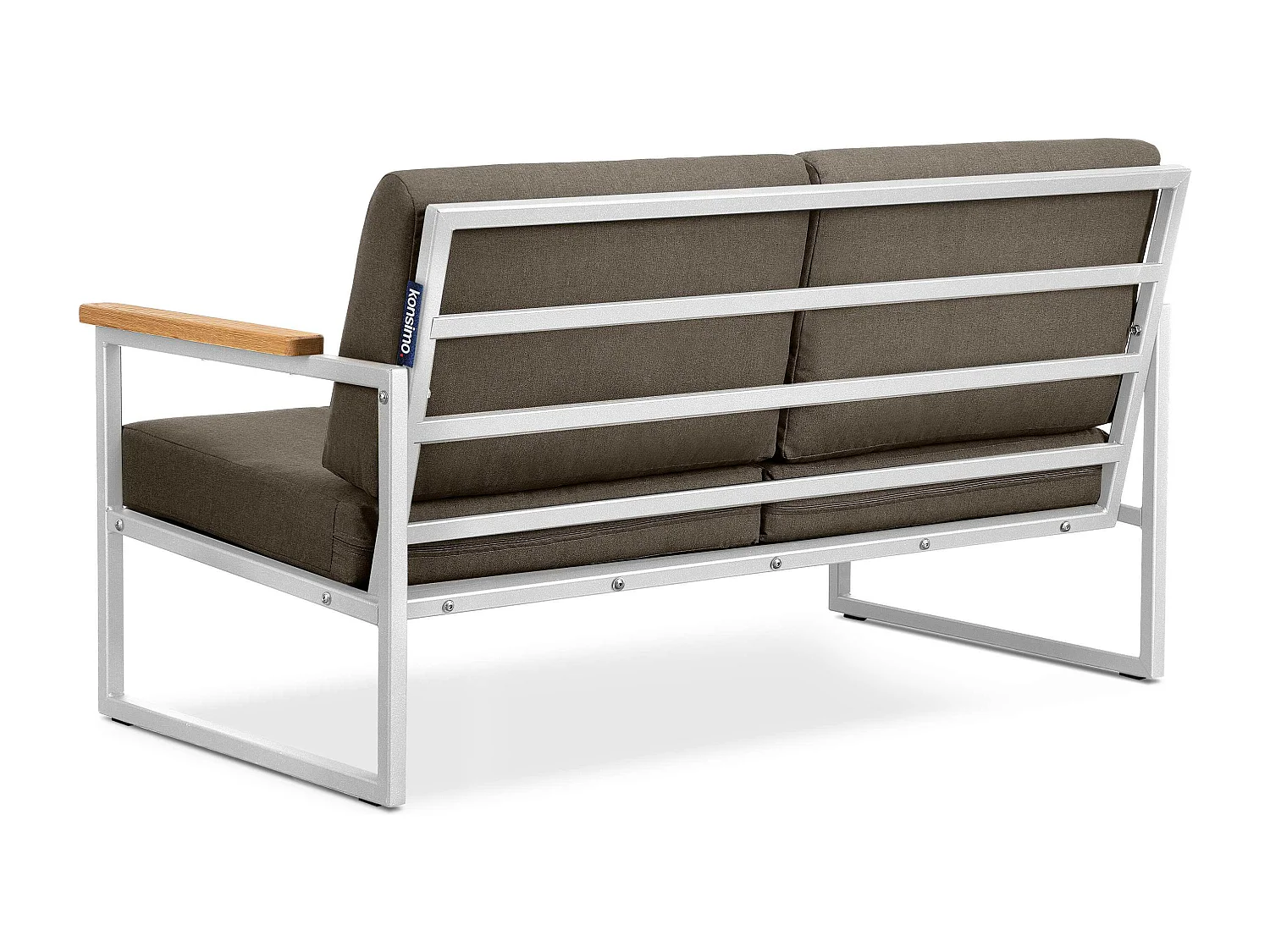 Gartensofa 2 Sitzer im Industriestil - Weiß - TRIBO