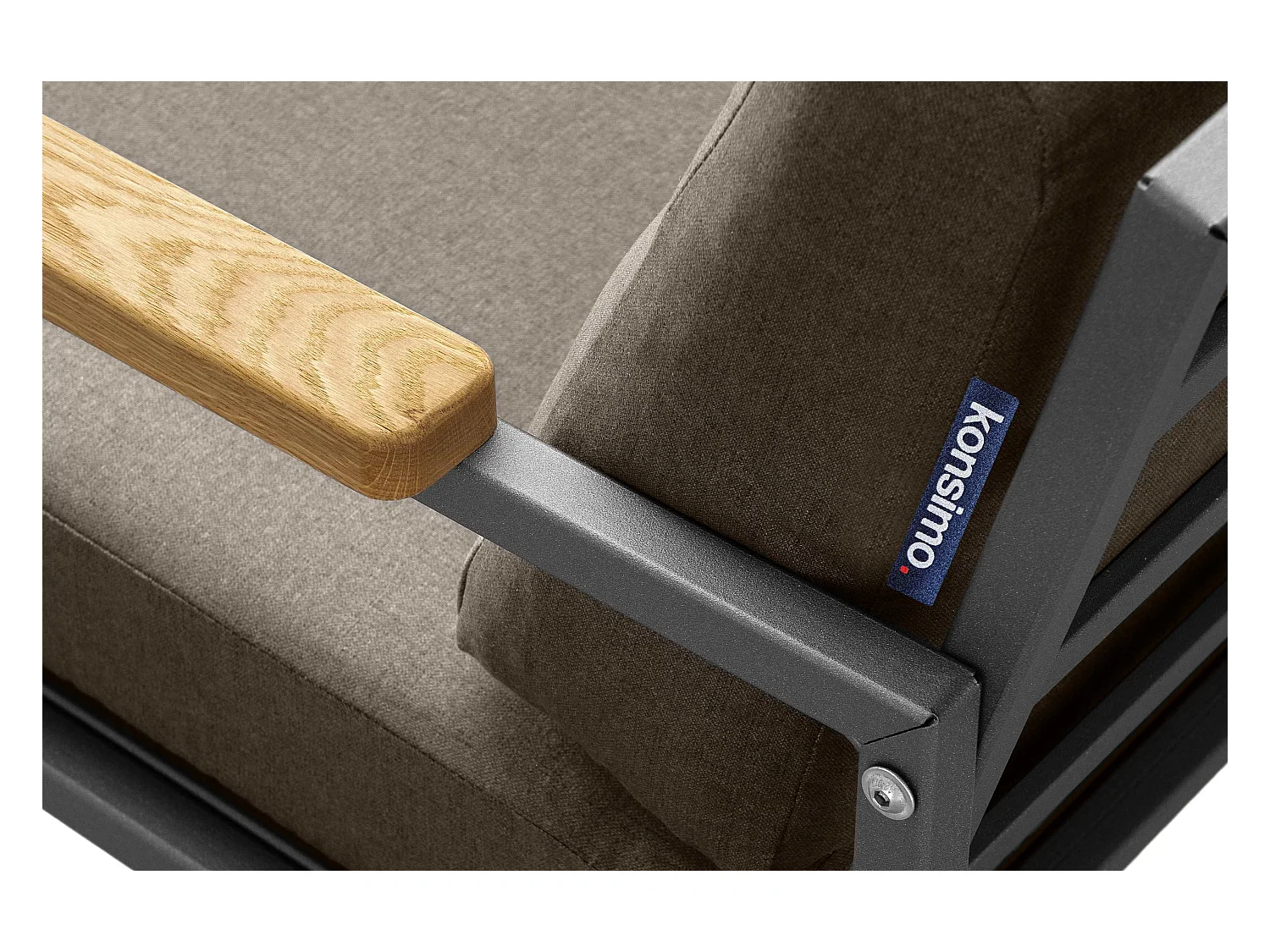 Gartensofa 2 Sitzer im Industriestil - grau - TRIBO