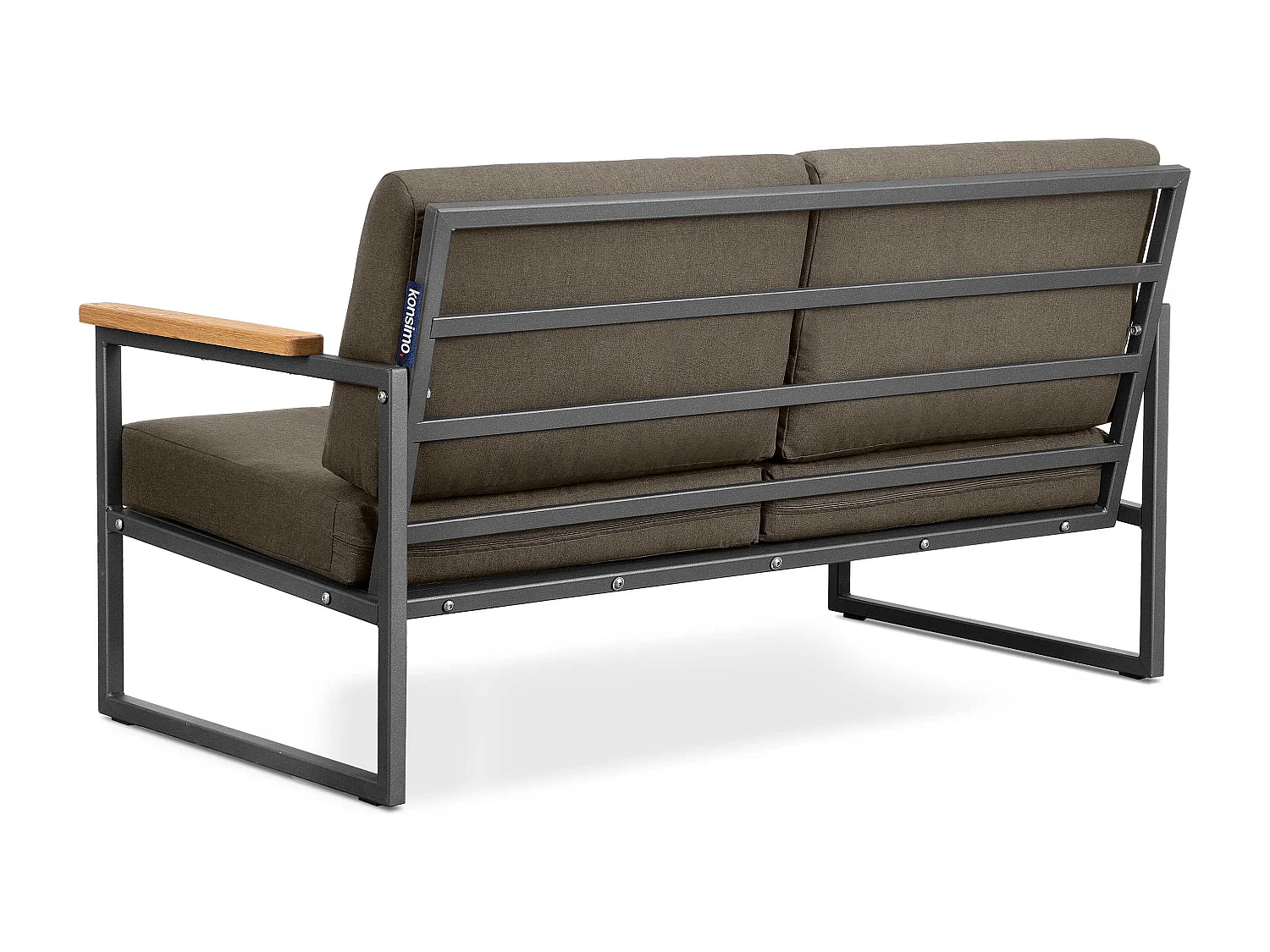 Gartensofa 2 Sitzer im Industriestil - grau - TRIBO
