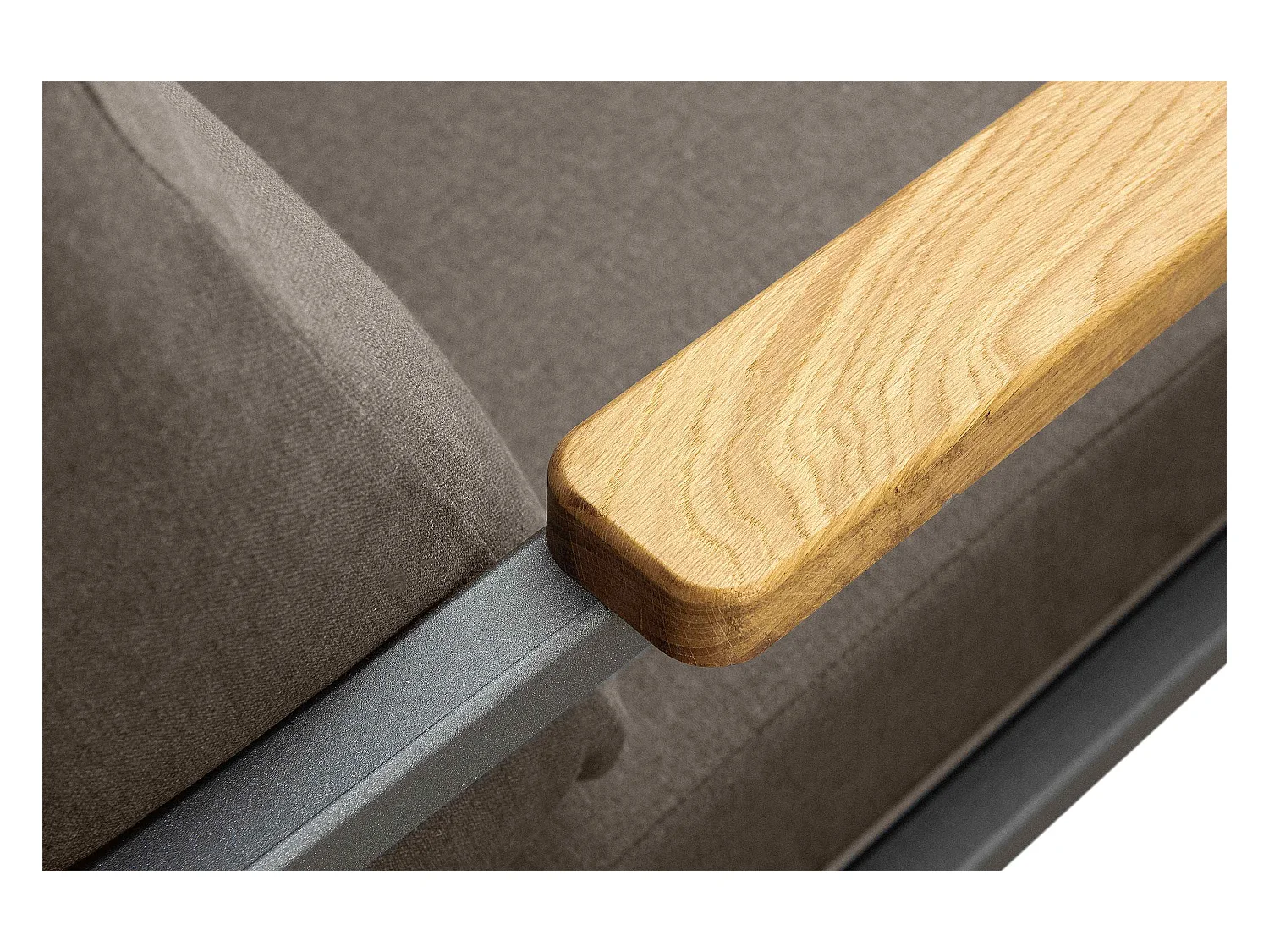 Gartensofa 2 Sitzer im Industriestil - grau - TRIBO