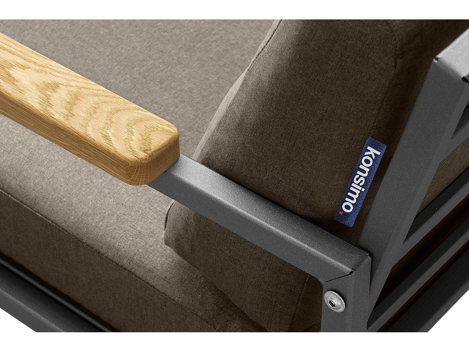 Gartensofa 2 Sitzer im Industriestil - grau - TRIBO