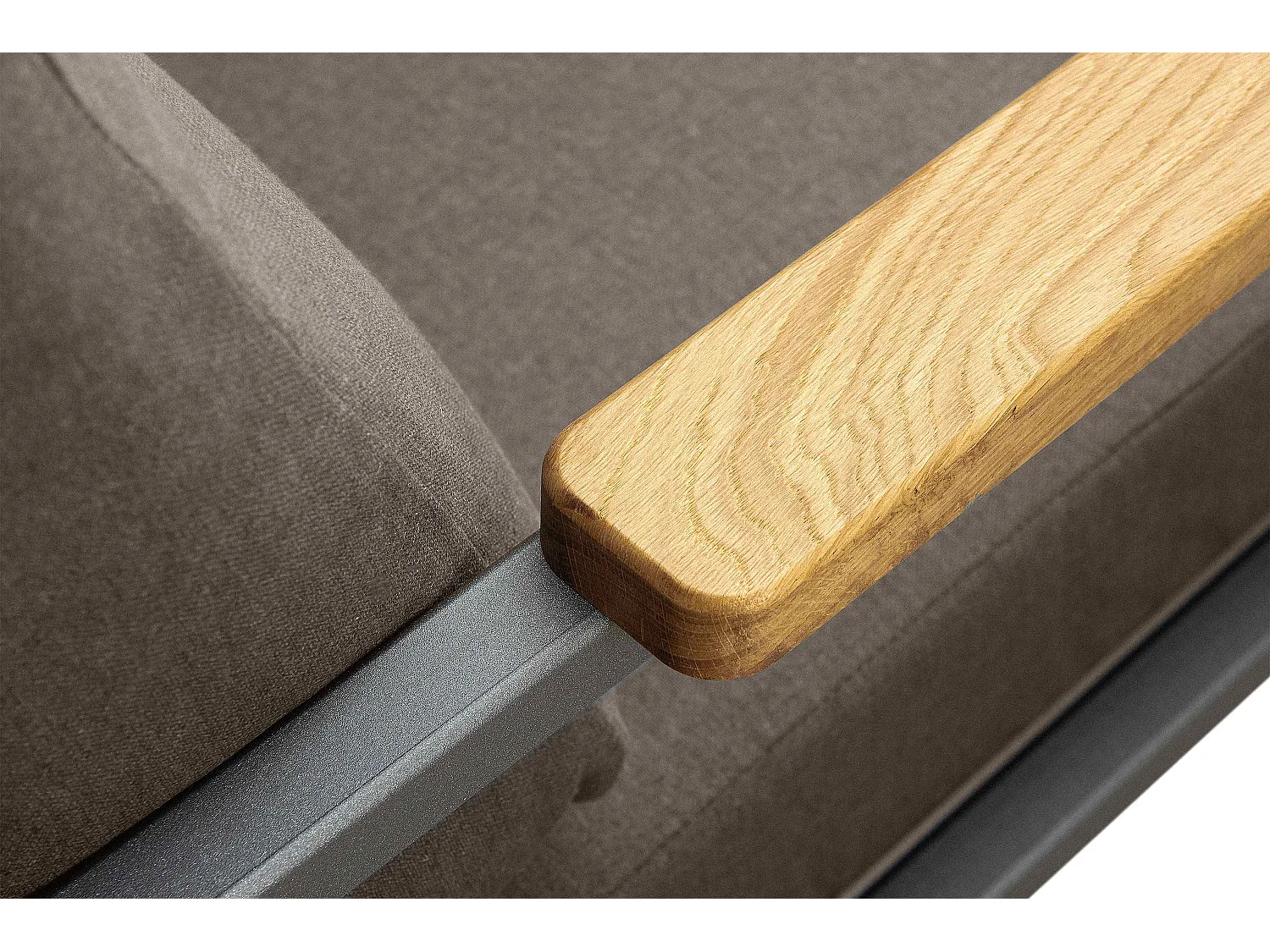 Gartensofa 2 Sitzer im Industriestil - grau - TRIBO