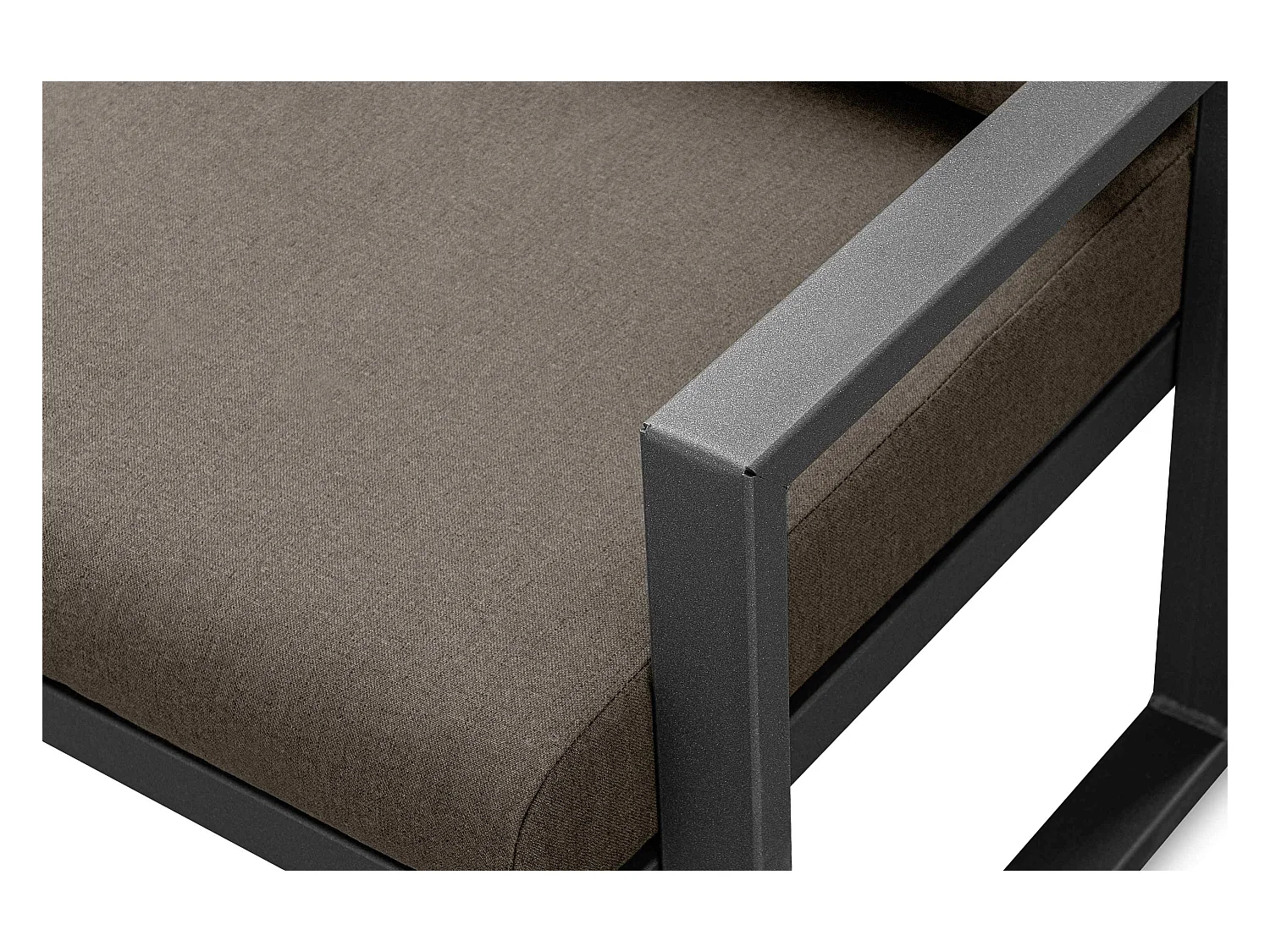 Terrassensofa aus Stahl im Loft-Stil - grau - FRENA