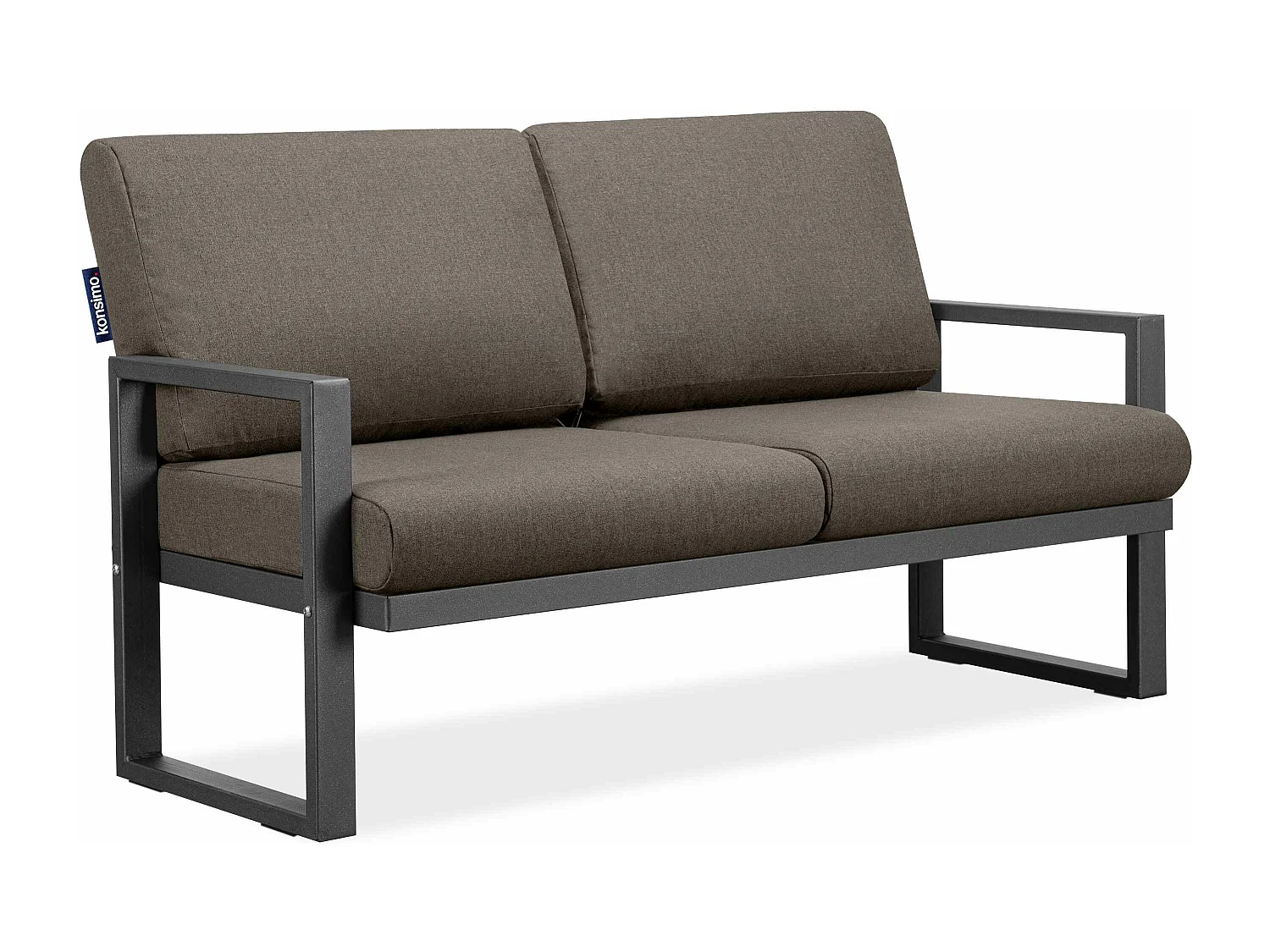 Terrassensofa aus Stahl im Loft-Stil - grau - FRENA