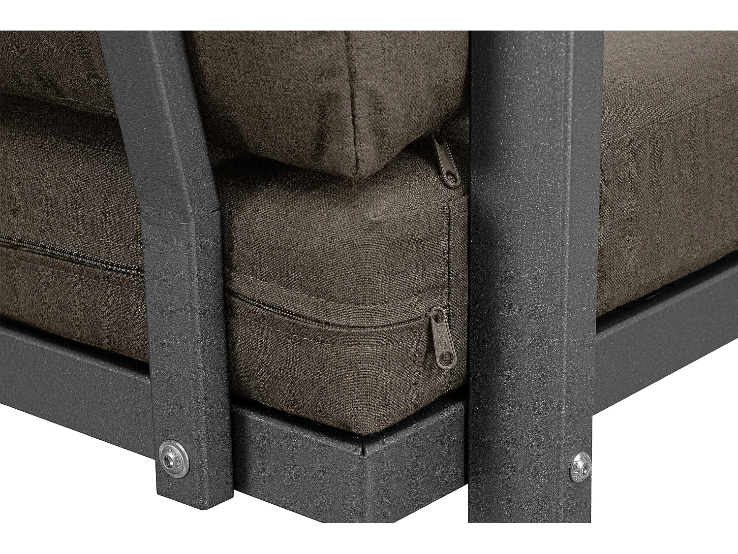 Terrassensofa aus Stahl im Loft-Stil - grau - FRENA