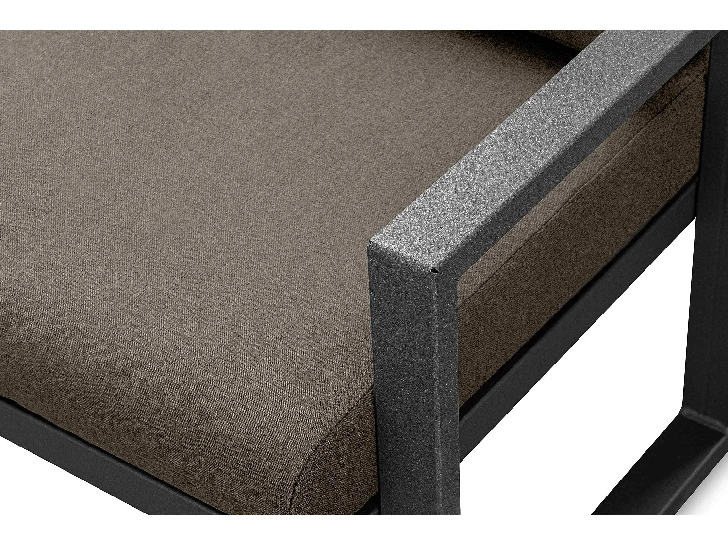 Terrassensofa aus Stahl im Loft-Stil - grau - FRENA