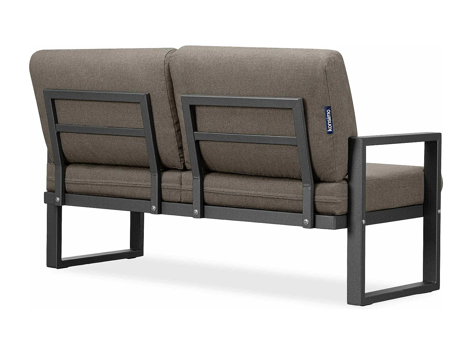 Terrassensofa aus Stahl im Loft-Stil - grau - FRENA