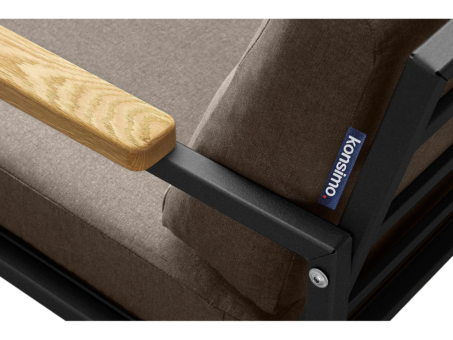 Gartensofa 2 Sitzer im Industriestil - schwarz - TRIBO