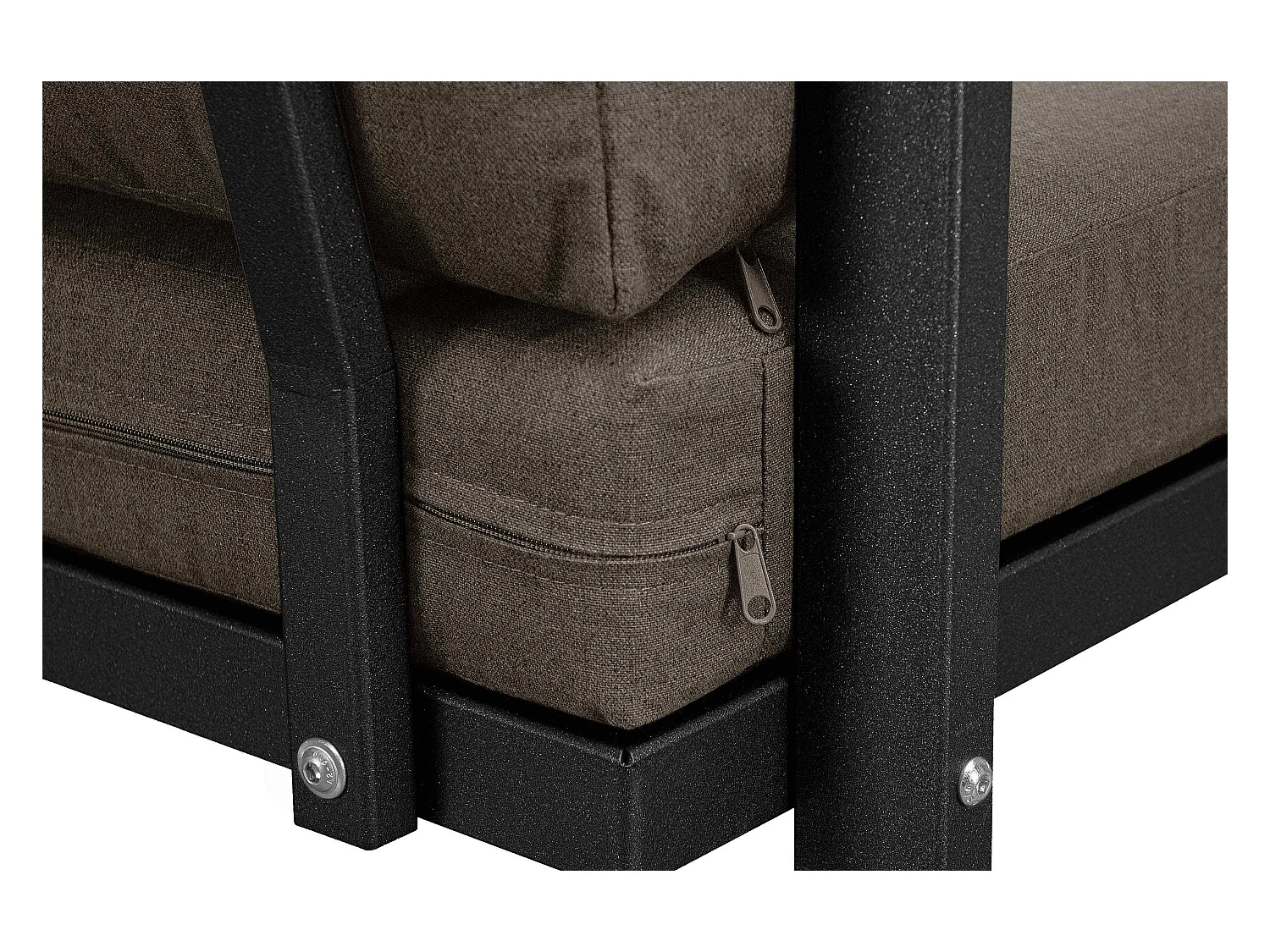 Terrassensofa aus Stahl im Loft-Stil - schwarz - FRENA