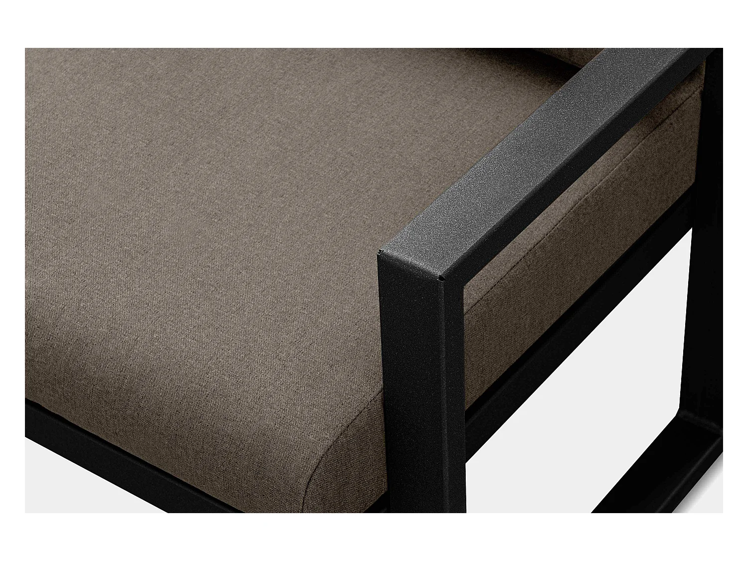 Terrassensofa aus Stahl im Loft-Stil - schwarz - FRENA