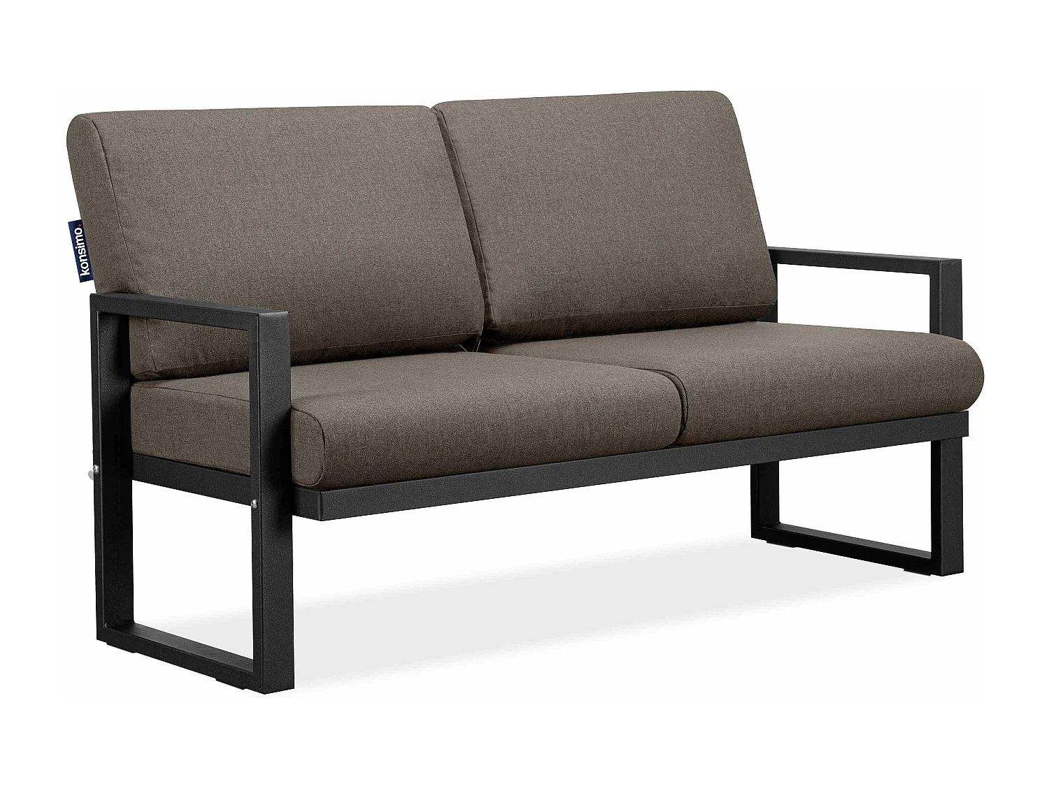 Terrassensofa aus Stahl im Loft-Stil - schwarz - FRENA