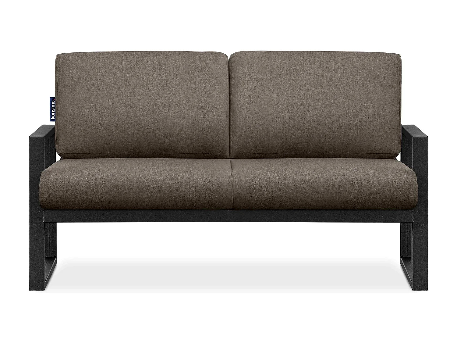 Terrassensofa aus Stahl im Loft-Stil - schwarz - FRENA