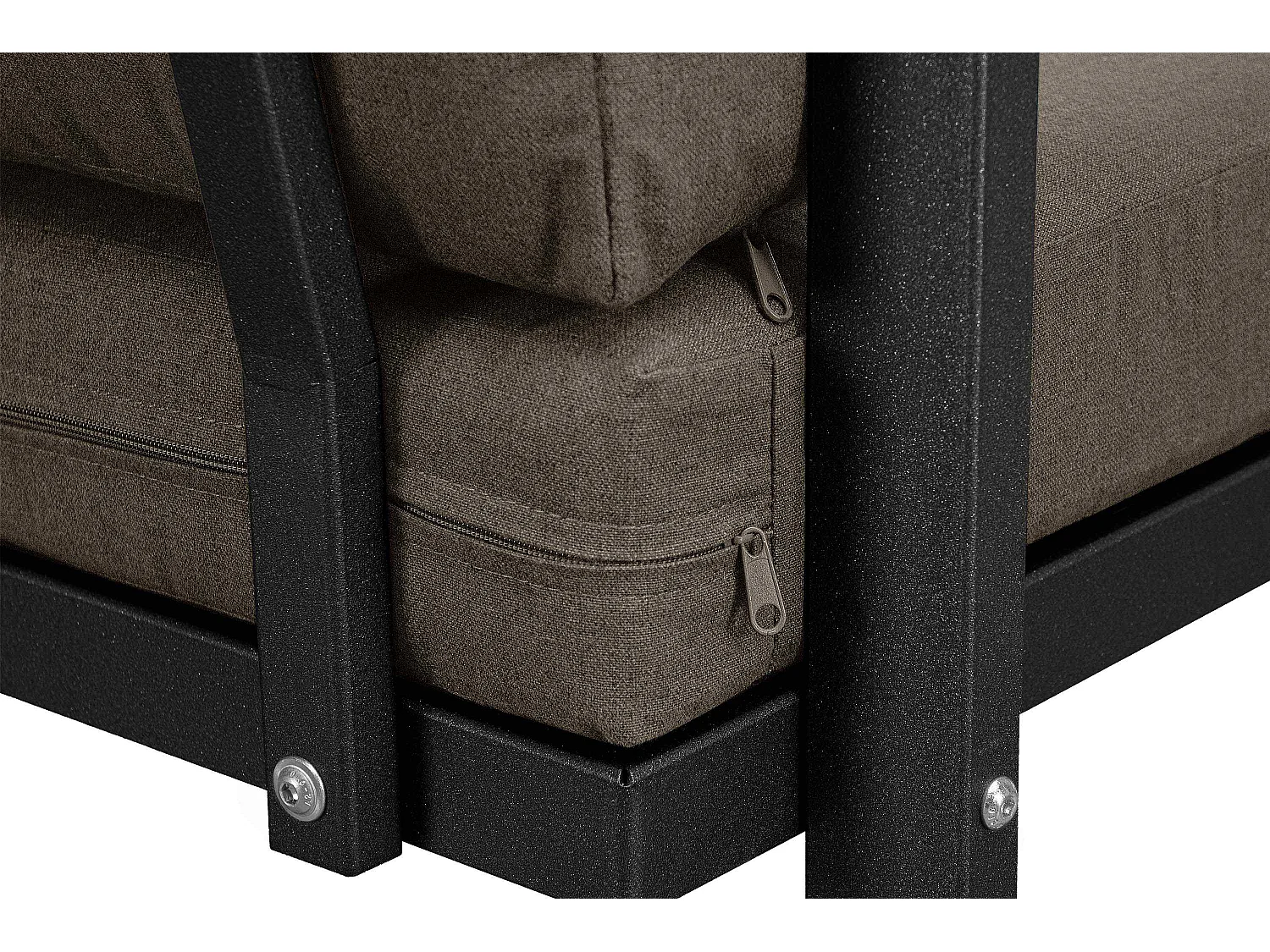 Terrassensofa aus Stahl im Loft-Stil - schwarz - FRENA