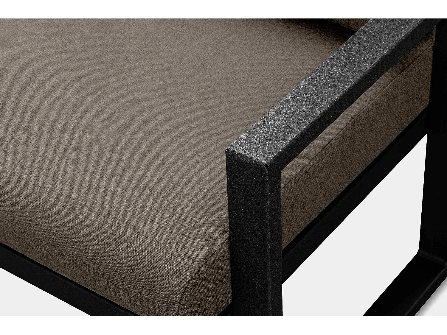 Terrassensofa aus Stahl im Loft-Stil - schwarz - FRENA