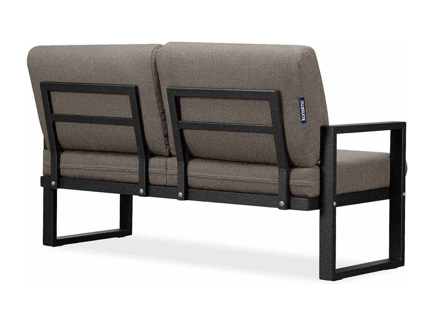 Terrassensofa aus Stahl im Loft-Stil - schwarz - FRENA