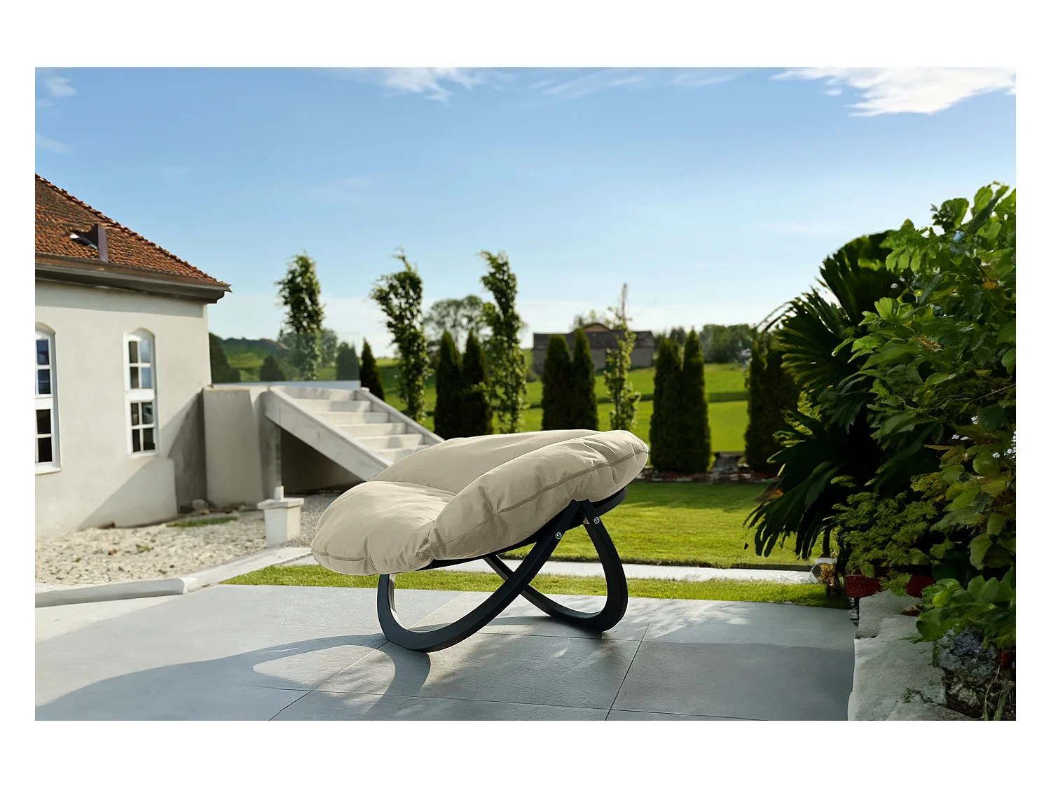 Moderner Gartenstuhl - creme - GEKKO