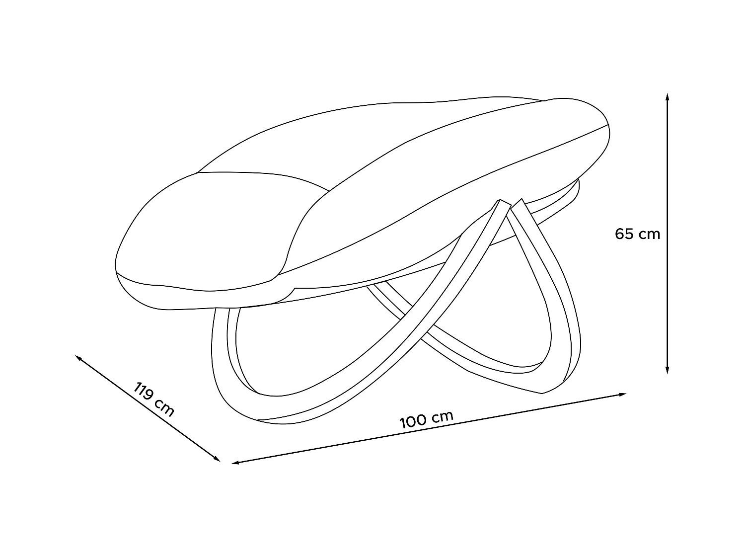 Moderner Gartenstuhl - creme - GEKKO