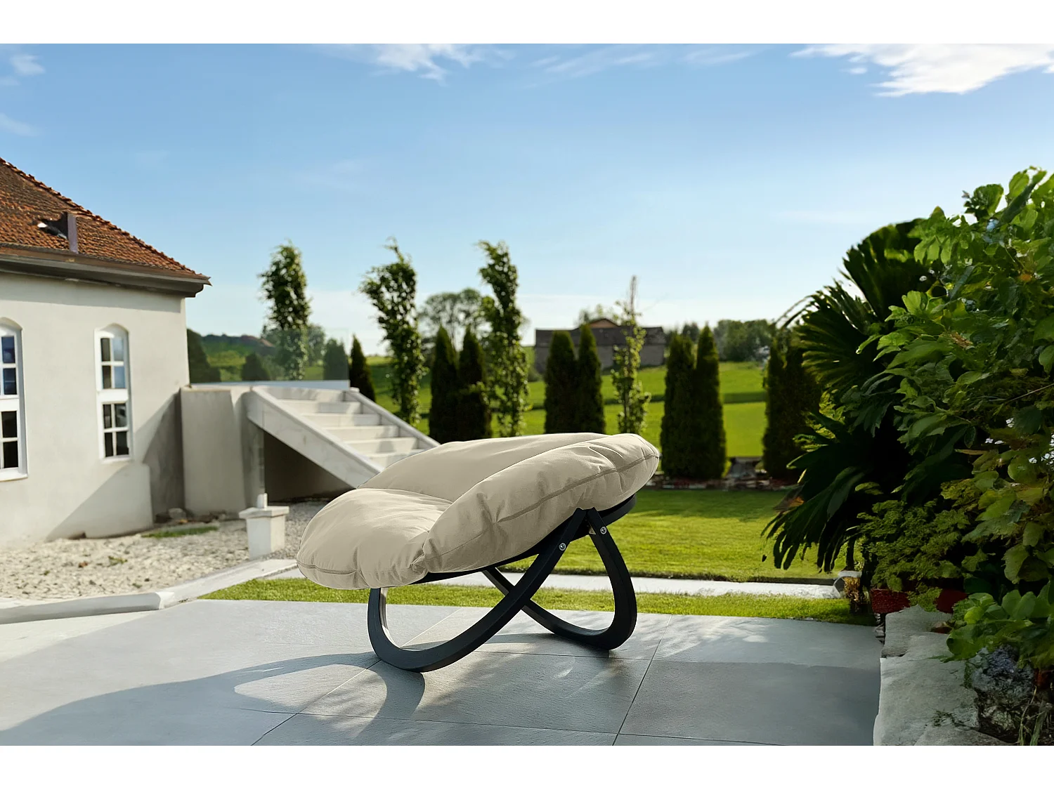 Moderner Gartenstuhl - creme - GEKKO
