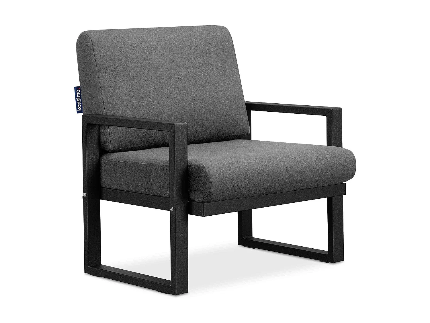 Terrassensessel im Industriestil - schwarz - FRENA