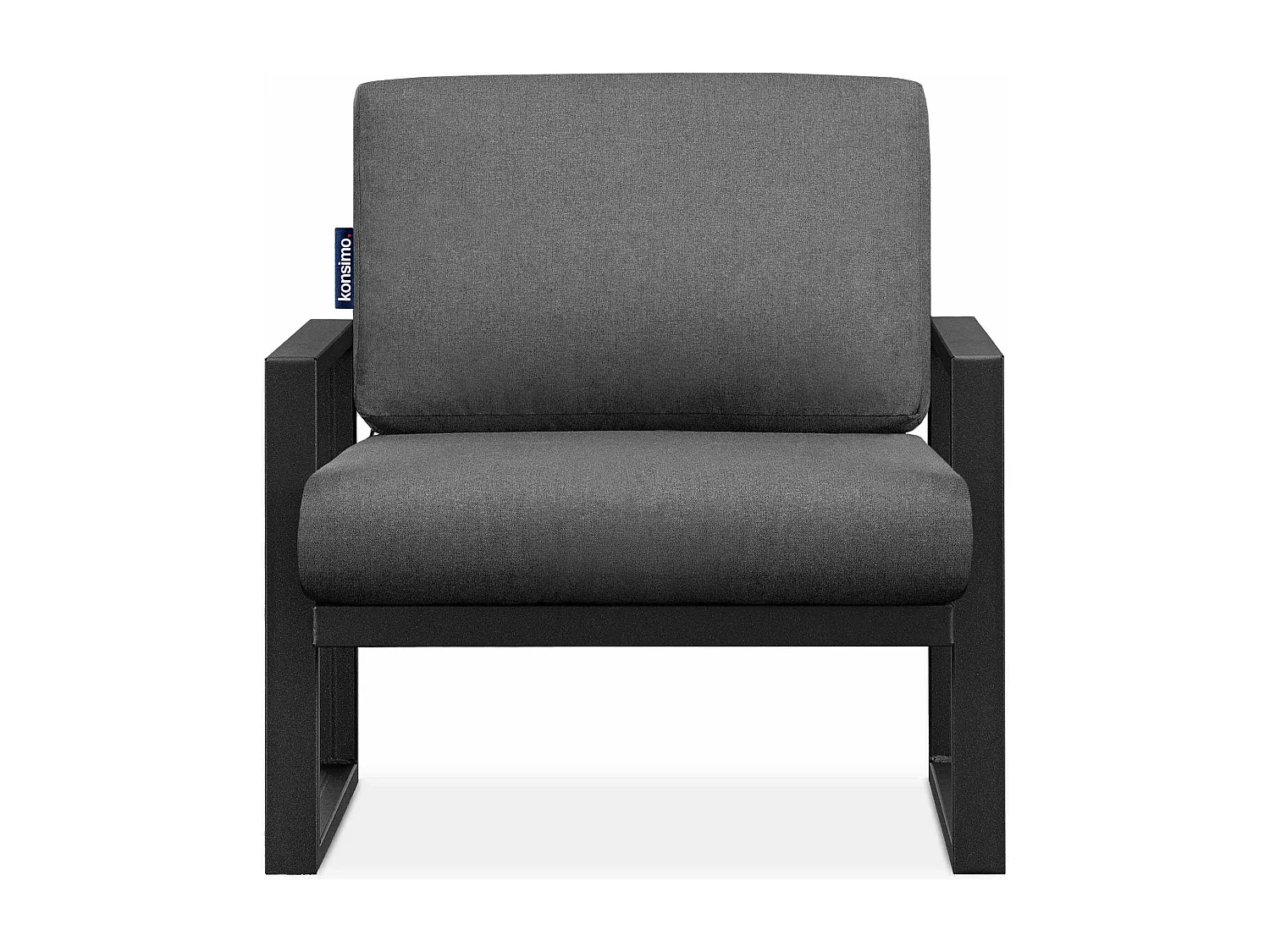 Terrassensessel im Industriestil - schwarz - FRENA