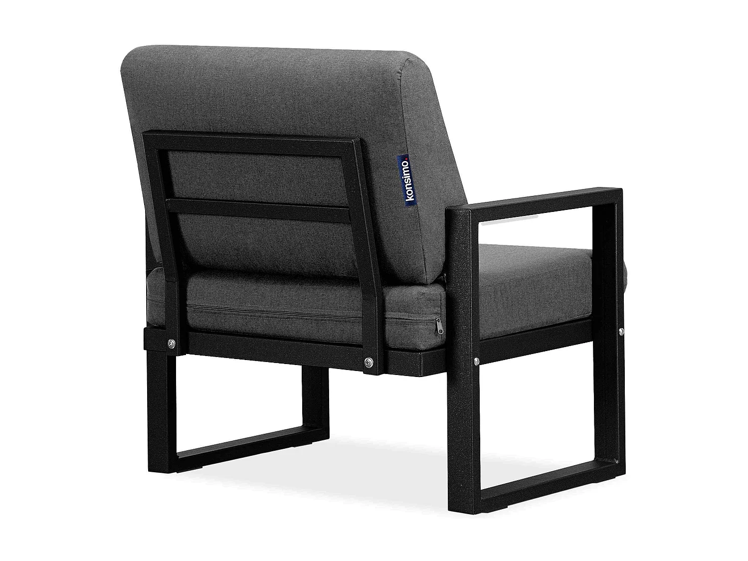 Terrassensessel im Industriestil - schwarz - FRENA