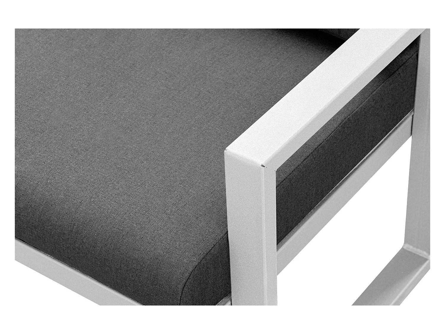Terrassensessel im Industriestil - weiß - FRENA