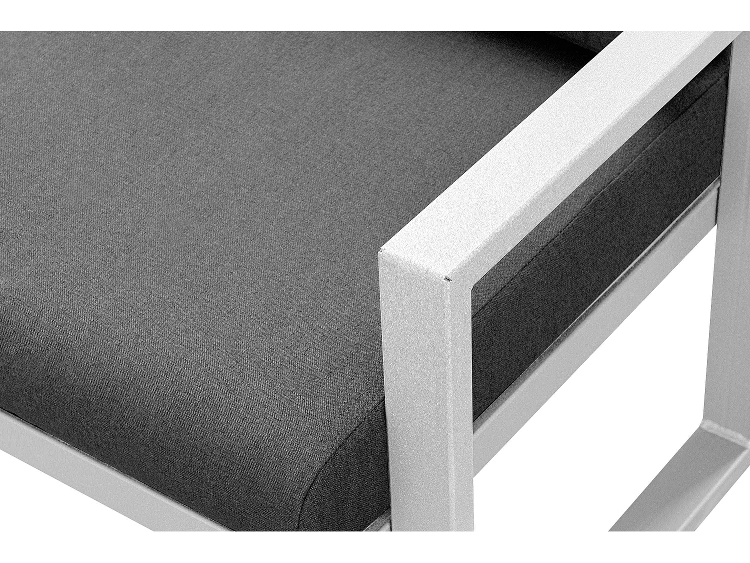 Terrassensessel im Industriestil - weiß - FRENA