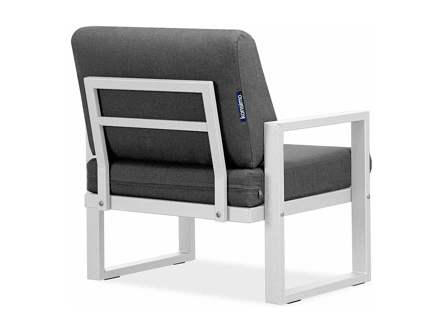 Terrassensessel im Industriestil - weiß - FRENA