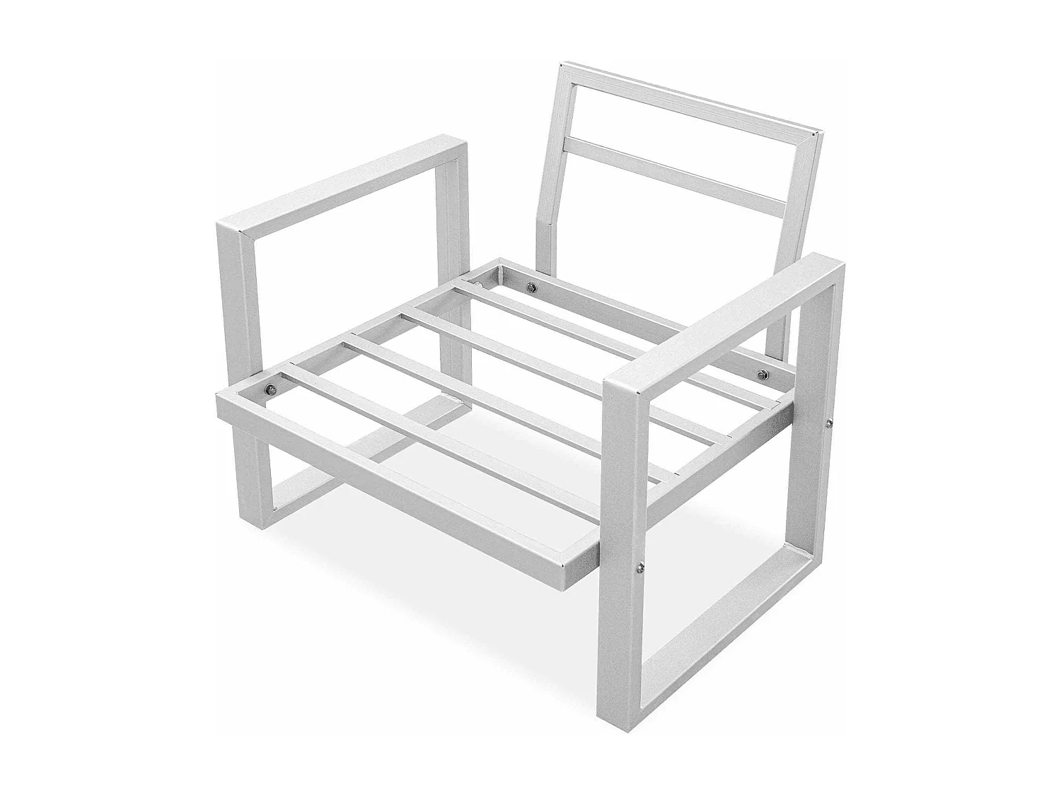 Terrassensessel im Industriestil - weiß - FRENA