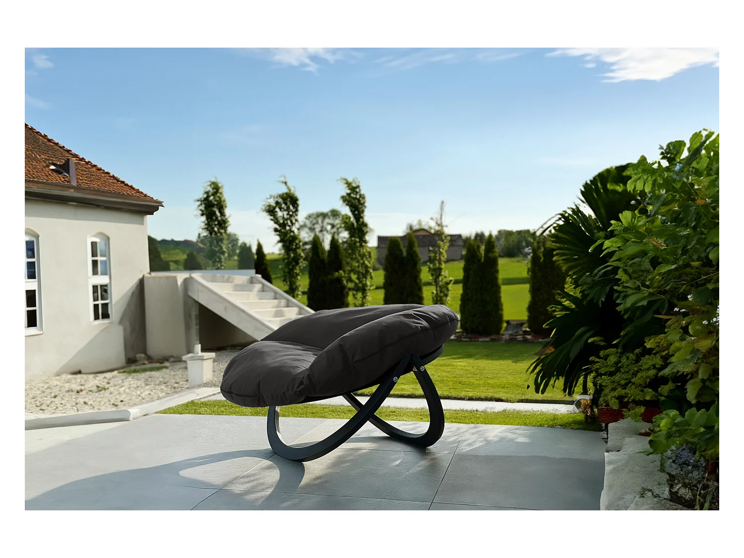 Moderner Gartenstuhl - grau - GEKKO