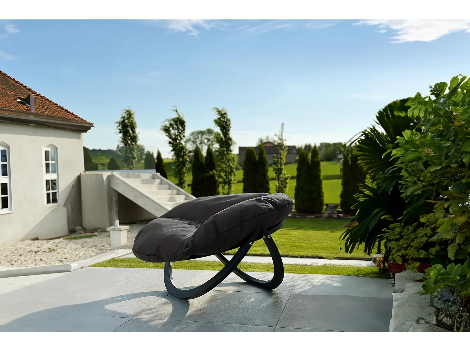 Moderner Gartenstuhl - grau - GEKKO