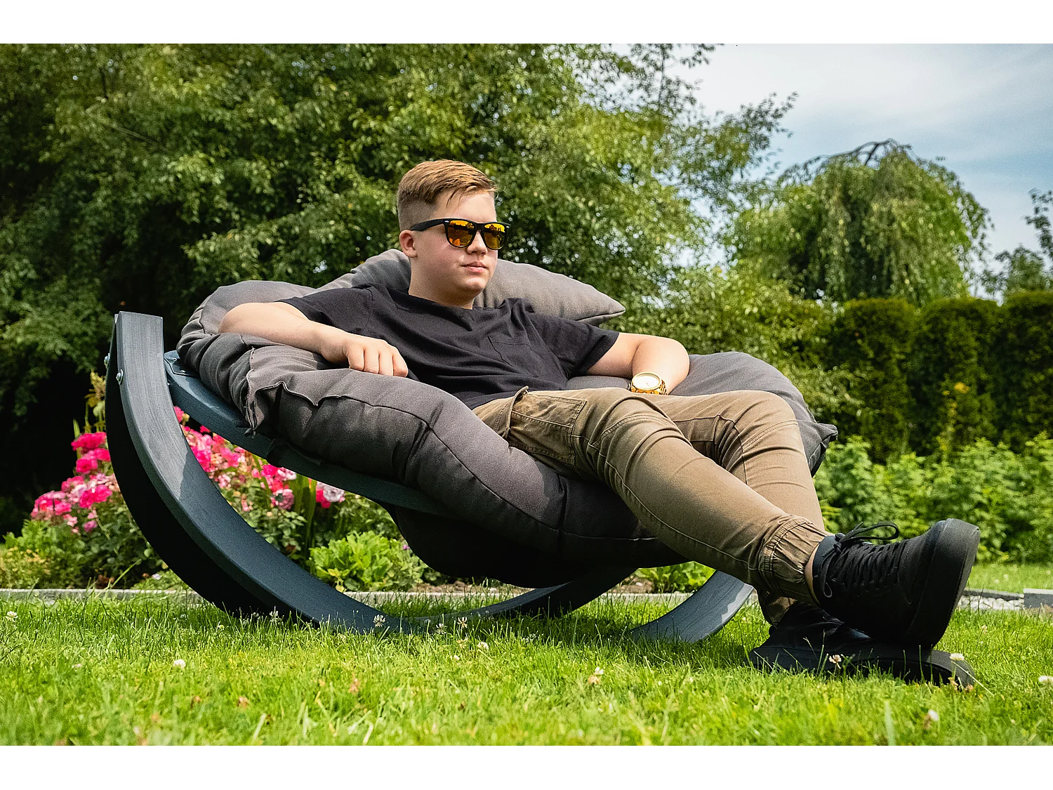 Moderner Gartenstuhl - grau - GEKKO