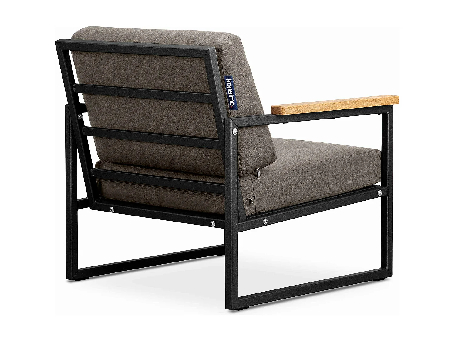 Gartensessel im Loft-Stil - schwarz - TRIBO