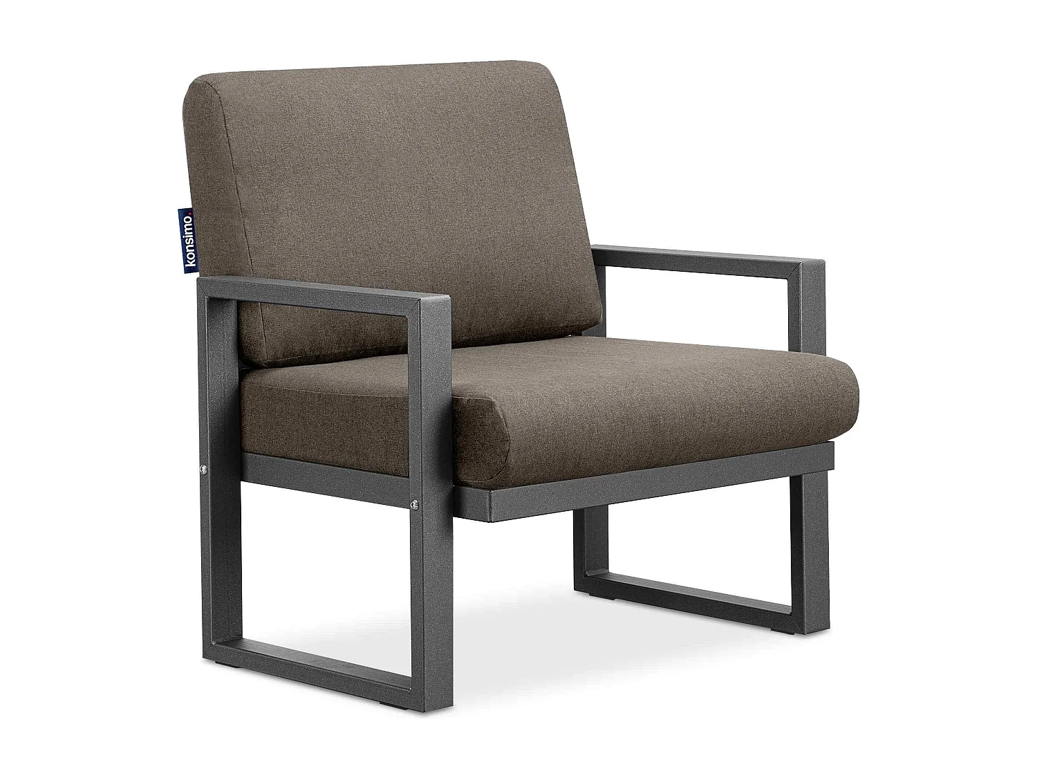 Terrassensessel im Industriestil - grau - FRENA