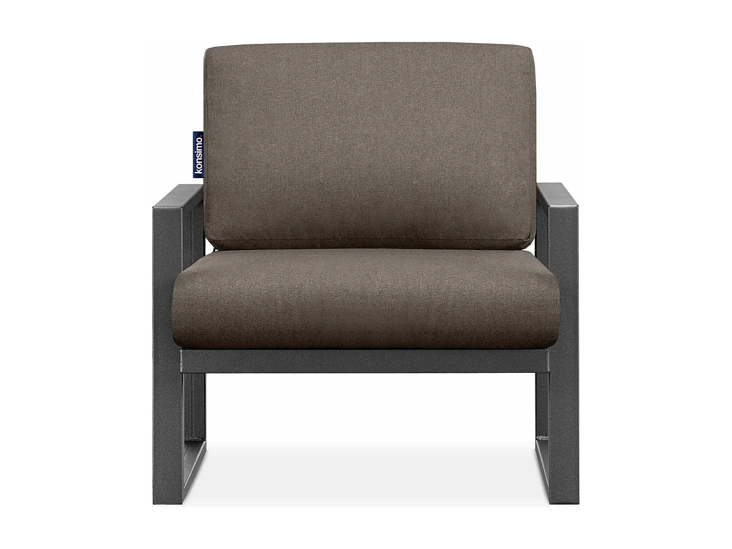 Terrassensessel im Industriestil - grau - FRENA