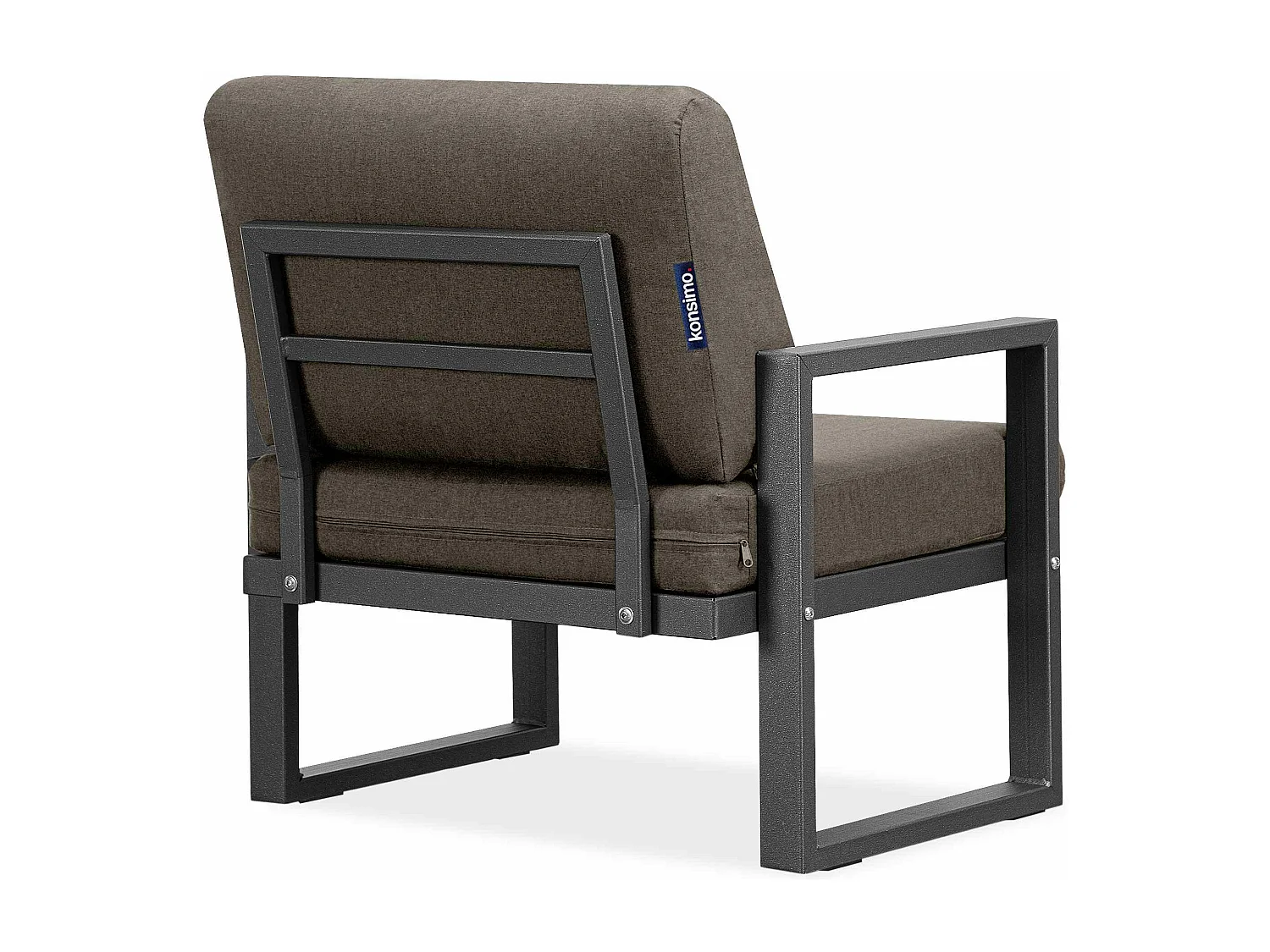 Terrassensessel im Industriestil - grau - FRENA