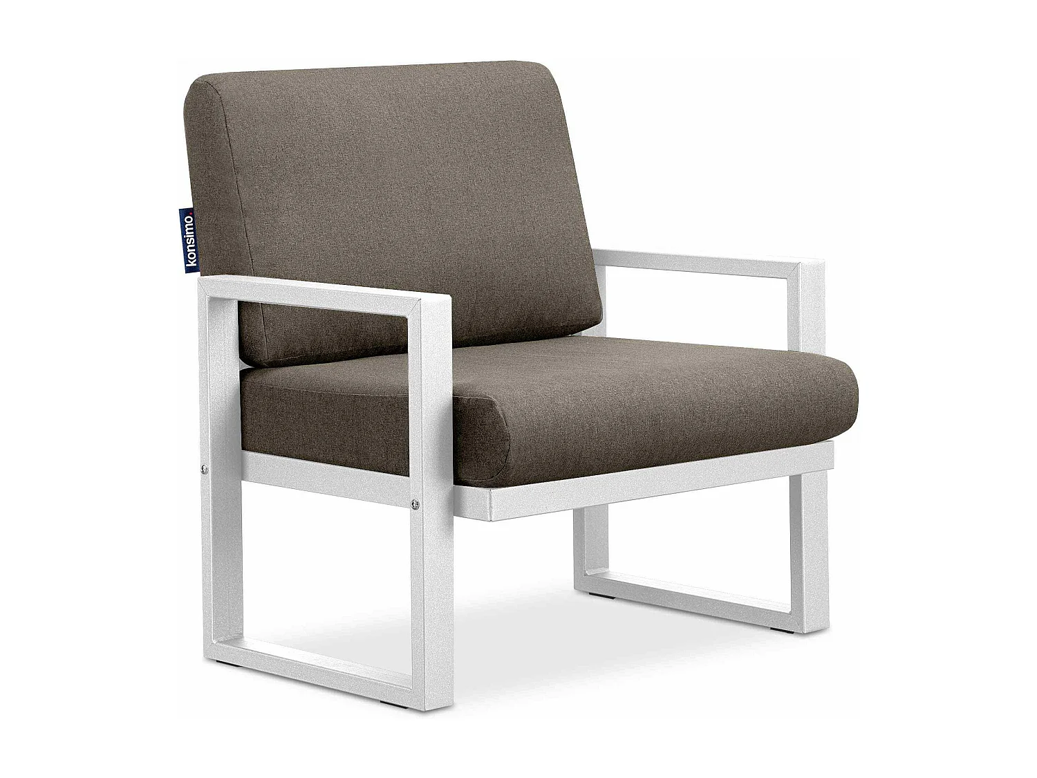 Terrassensessel im Industriestil - weiß - FRENA