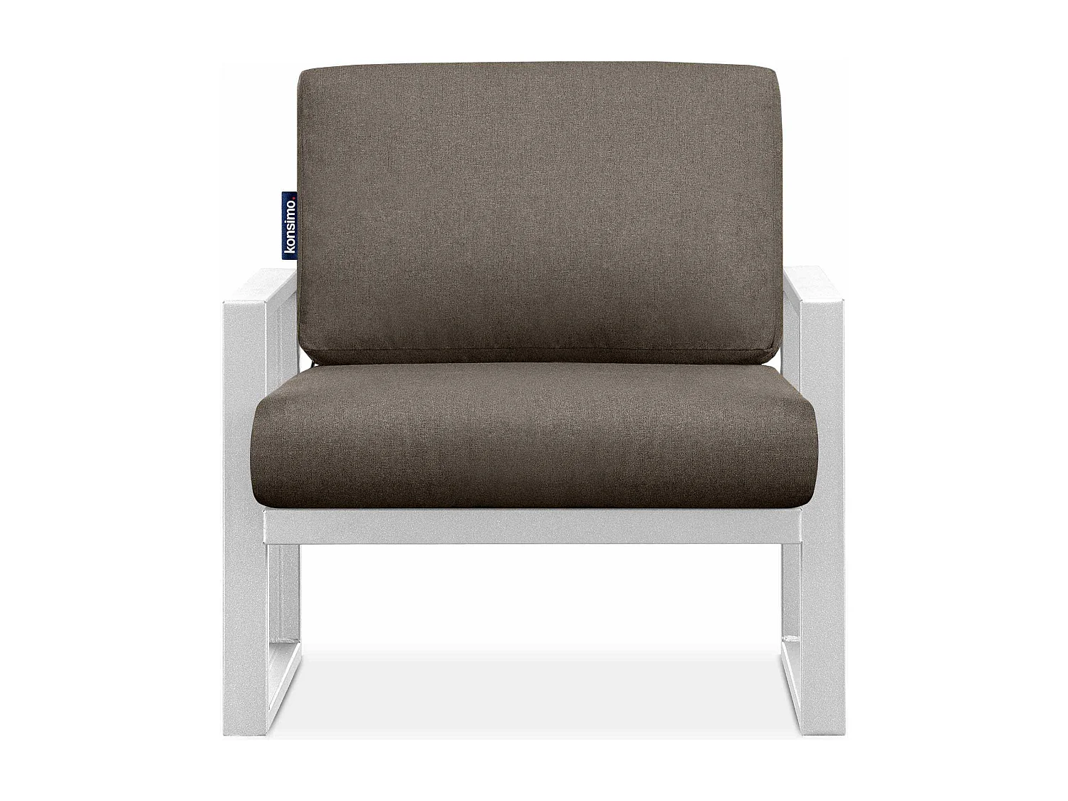 Terrassensessel im Industriestil - weiß - FRENA