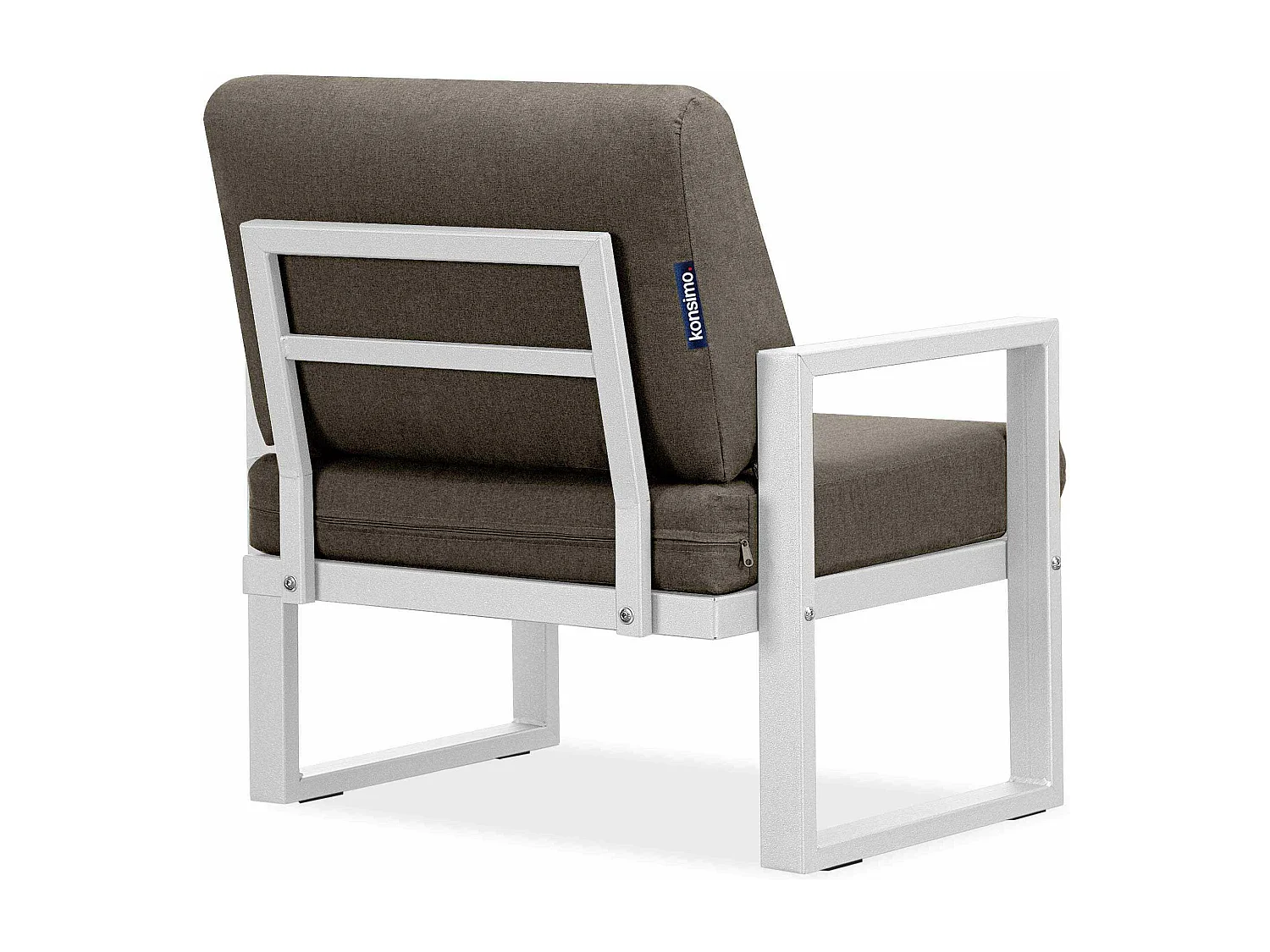 Terrassensessel im Industriestil - weiß - FRENA