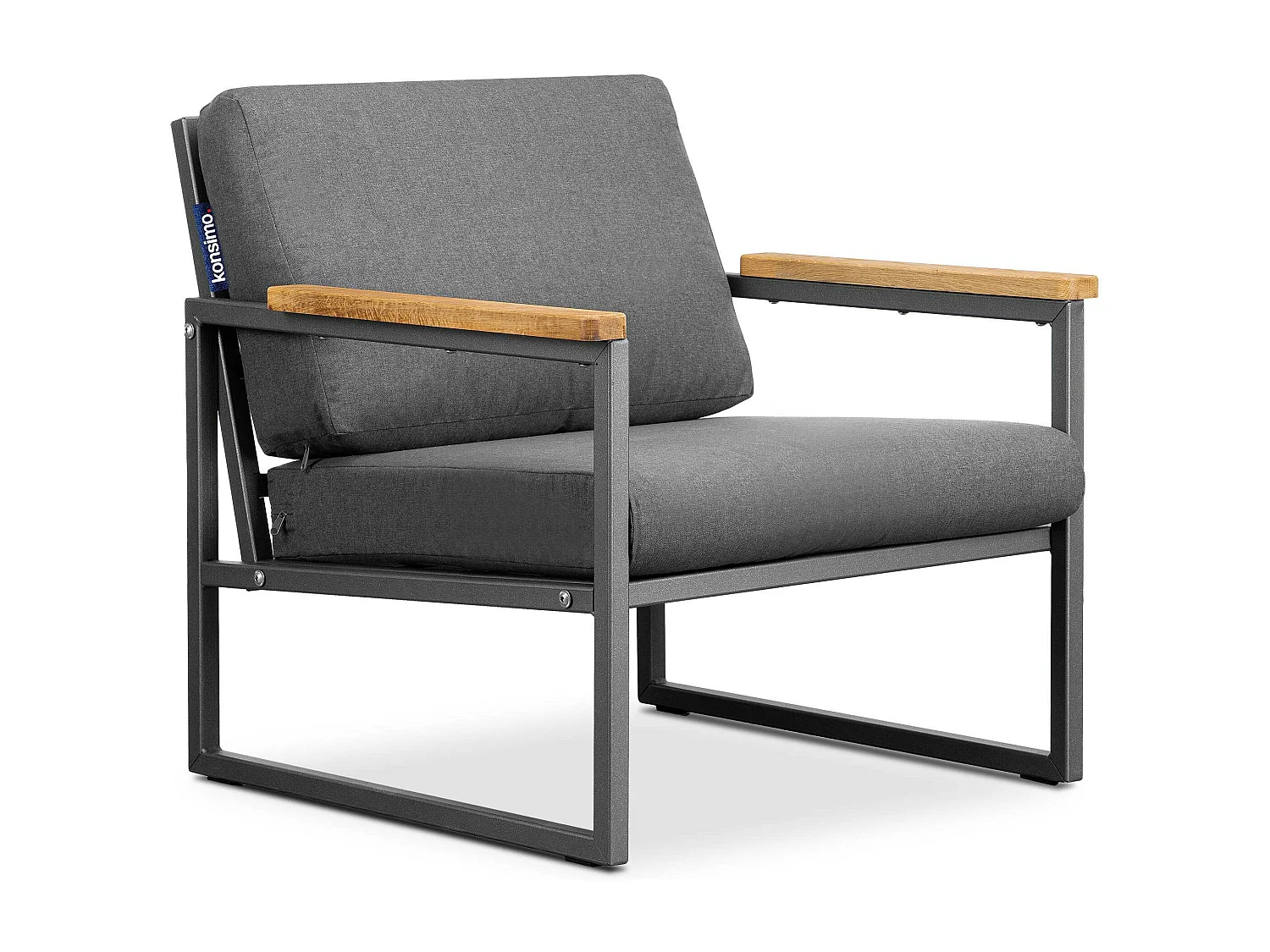 Gartensessel im Loft-Stil - grau - TRIBO