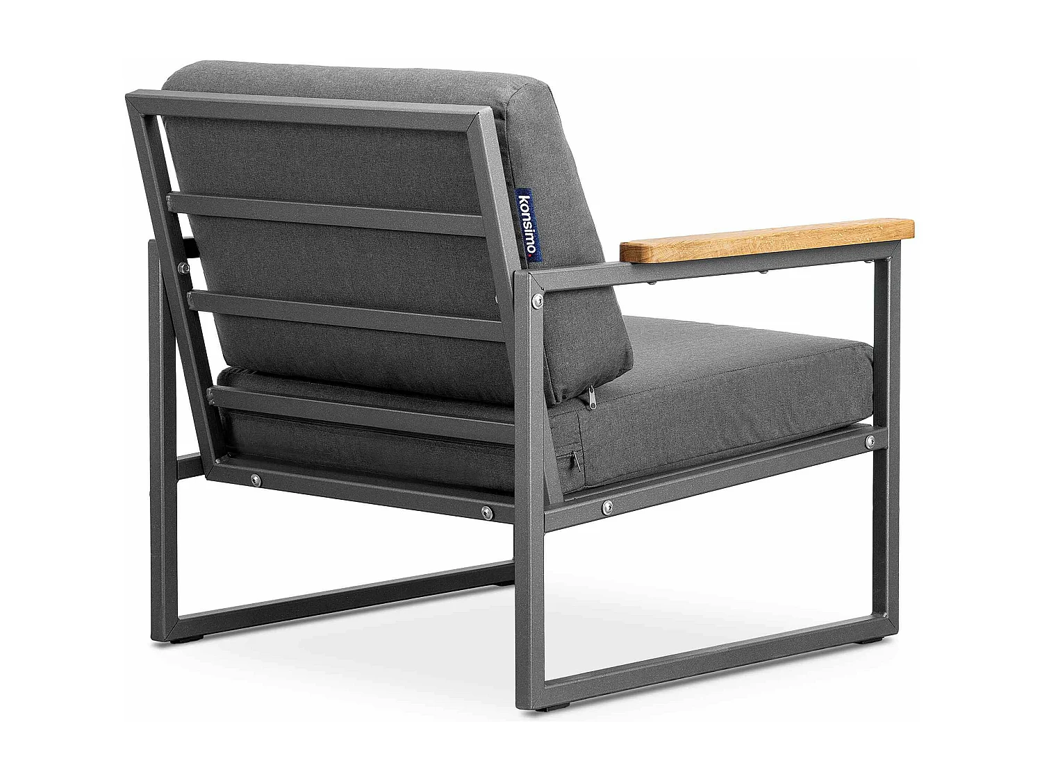 Gartensessel im Loft-Stil - grau - TRIBO