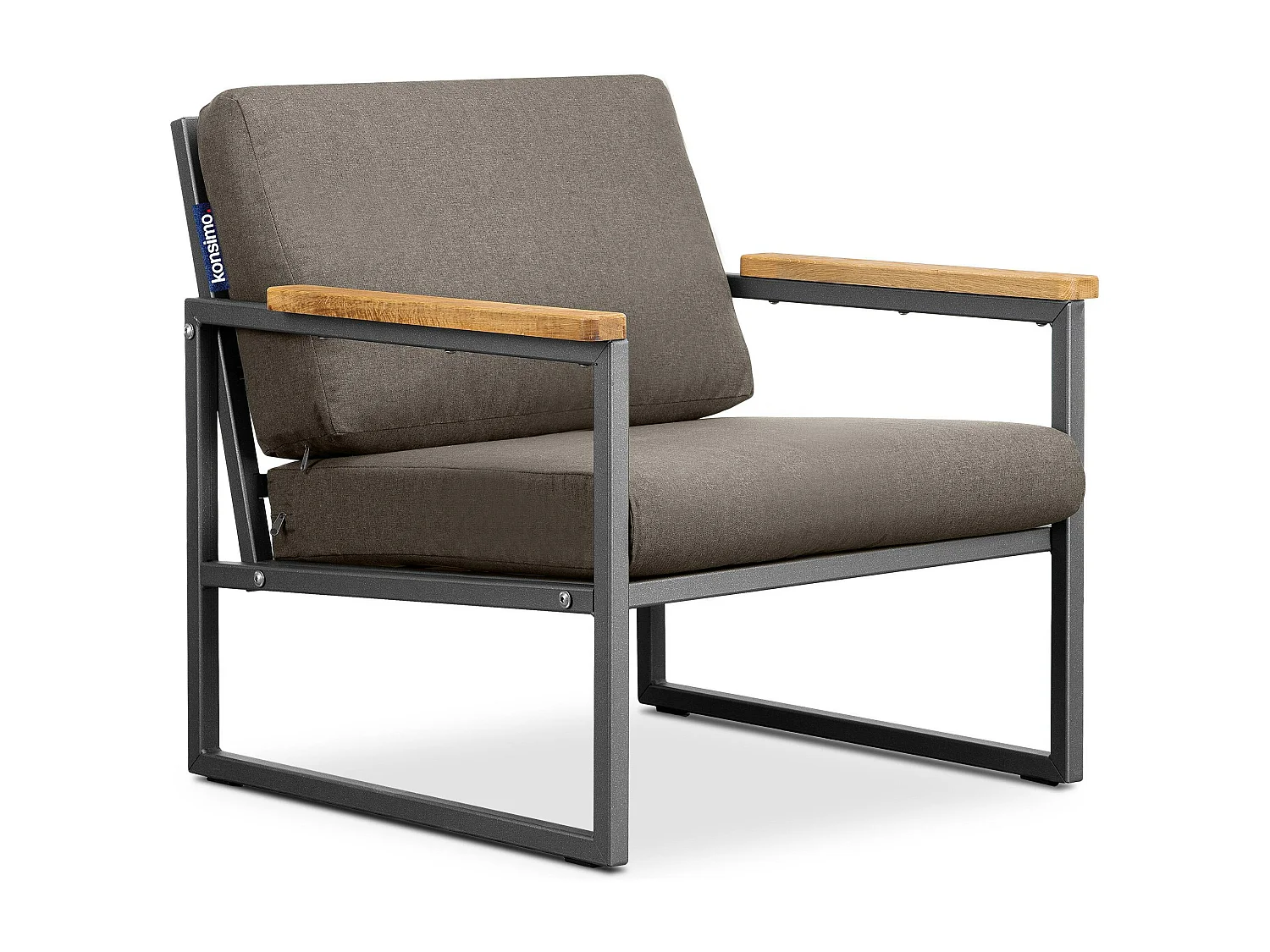 Gartensessel im Loft-Stil - grau - TRIBO