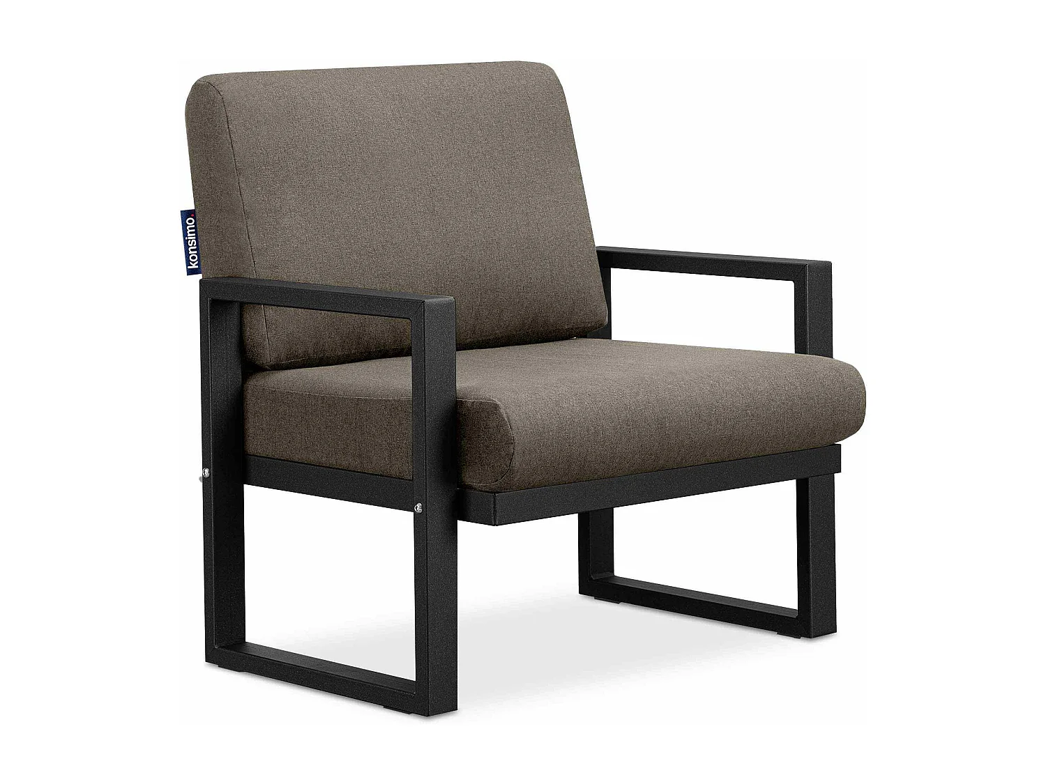 Terrassensessel im Industriestil - schwarz - FRENA