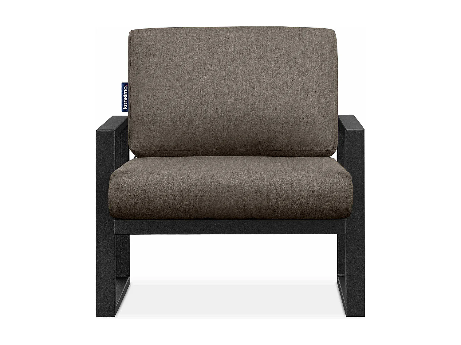 Terrassensessel im Industriestil - schwarz - FRENA