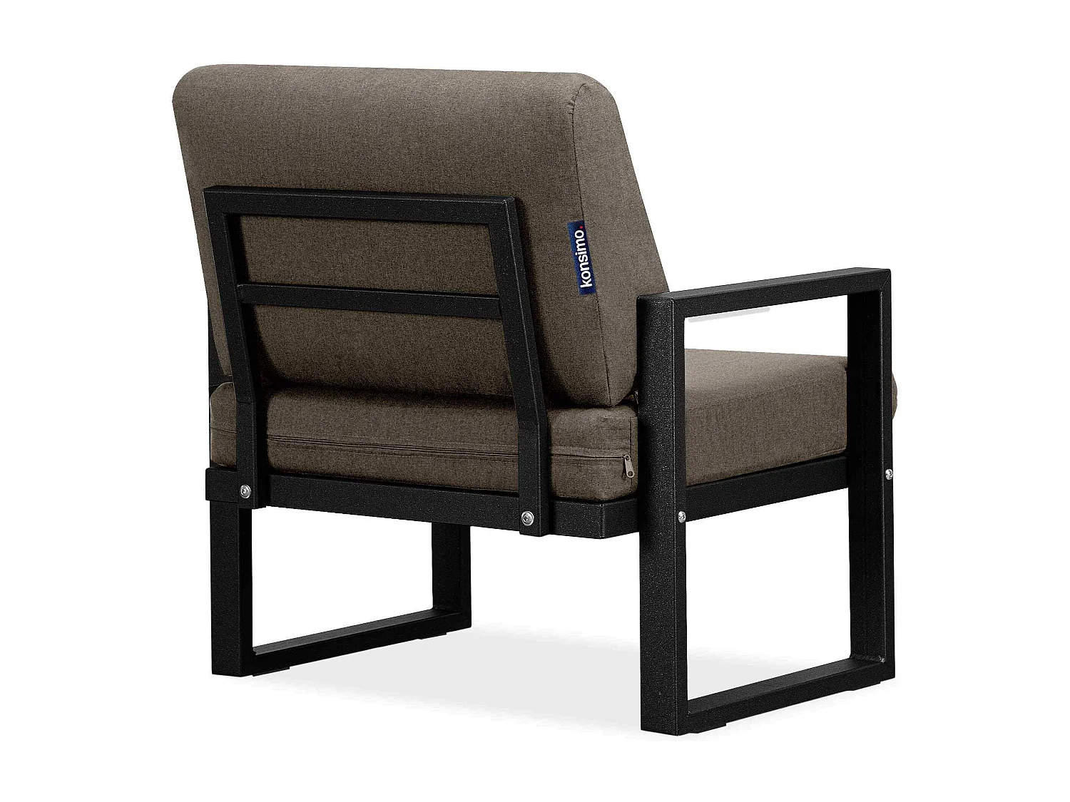 Terrassensessel im Industriestil - schwarz - FRENA